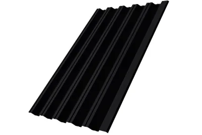Профнастил НС35R Grand Line 0,5 PurLite матовый RAL 9005 черный