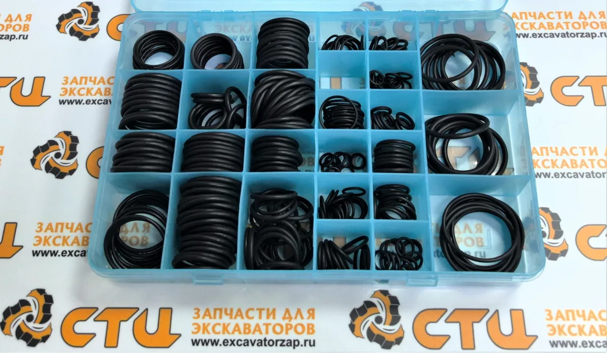 Набор резиновых колец VOLVO, DOOSAN, HYUNDAI (90shore) 376шт
