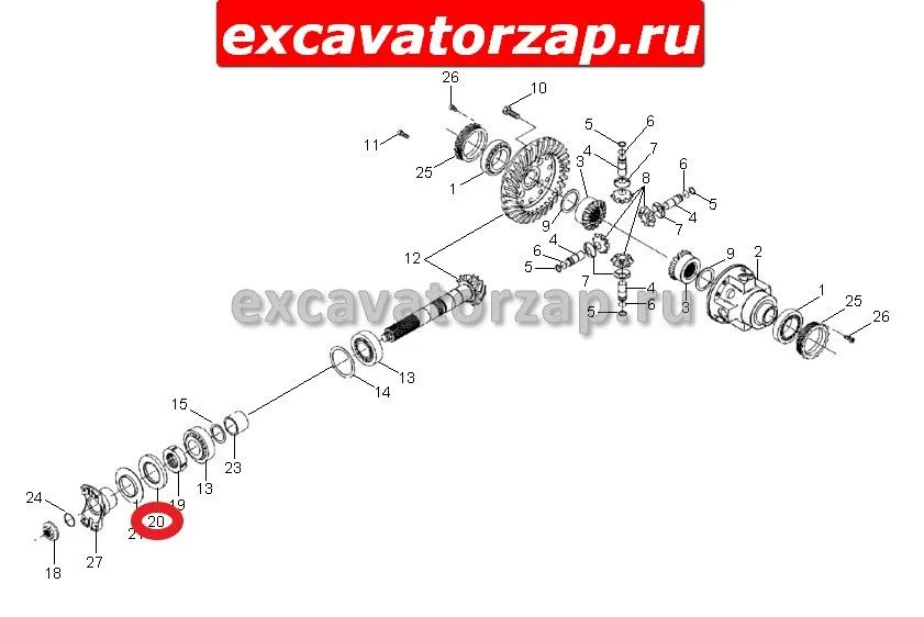 Сальник ZTAM-00118, ZTAM-00813, ZTAM-00686 хвостовика заднего моста экскаватора Hyundai R140W-7