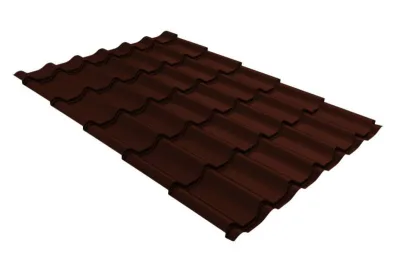 Металлочерепица Grand Line "Классик" ("Classic") Drap ТХ RAL 8017 шоколад