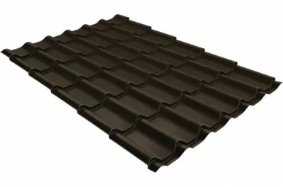 Металлочерепица Grand Line "Классик" ("Classic") PurPro RR 32 темно-коричневый
