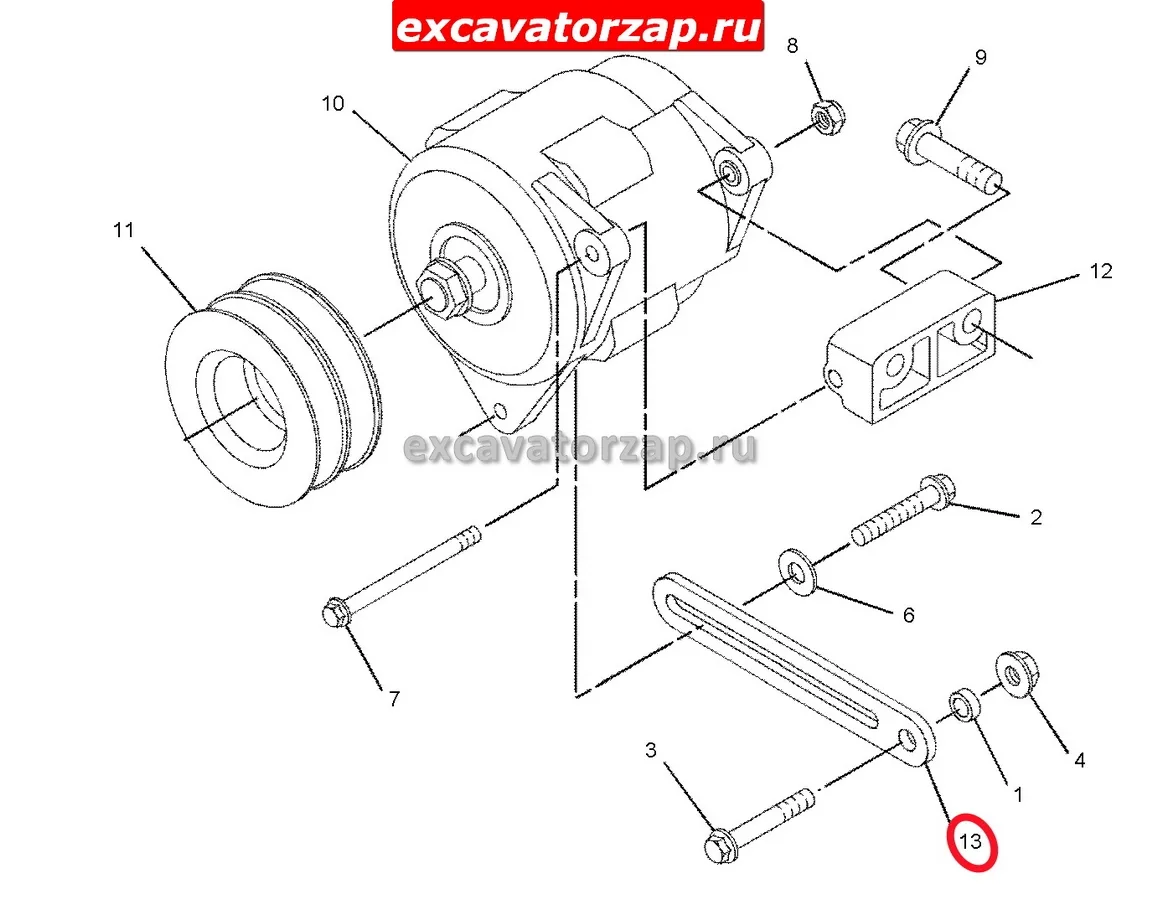 Коромысло ZUAC-00202 генератора экскаватора погрузчика HYUNDAI H940S