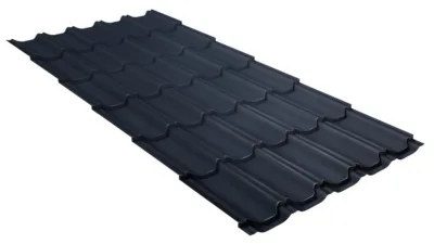 Металлочерепица Grand Line "Кредо" ("Kredo") PurPro матовый 275 RAL 7024 мокрый асфальт