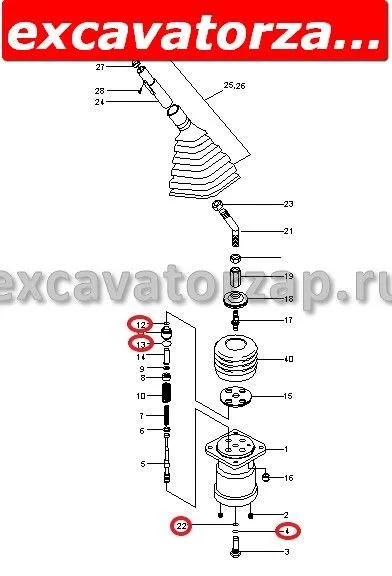 Ремкомплект 91ER-20051 блока управления (ДЖОЙСТИКА) Hyundai