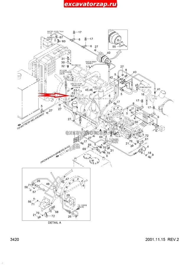 Датчик 21E3-5001 давления масла экскаватора Hyundai  R200W, R290, R305, R320, R350, R360, R500