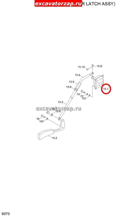 Замок двери 71EH-11260 экскаватора Hyundai R140, R170, R180, R200 …