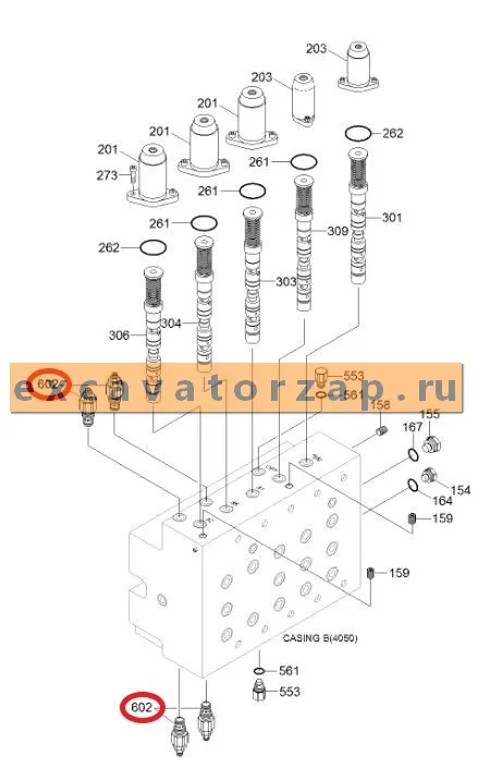 Клапан XJBN-00162 (АНАЛОГ) перепускной гидрораспределителя экскаватора HYUNDAI R200W7, R200W7A, R210LC7, R210LC7A, R210LC7H, R210NLC7, R210NLC7A, R250LC7, R250LC7A, R290LC7, R290LC7H, R305LC7, R320LC7, R320LC7A, RC215C7, RC215C7H, RD340LC-7