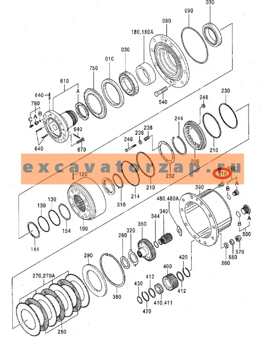 Винт 0636.104.074, 0636104074, 0636-104-074 ступицы моста экскаватора Hyundai R170W3, R170W7, R200W2, R200W3