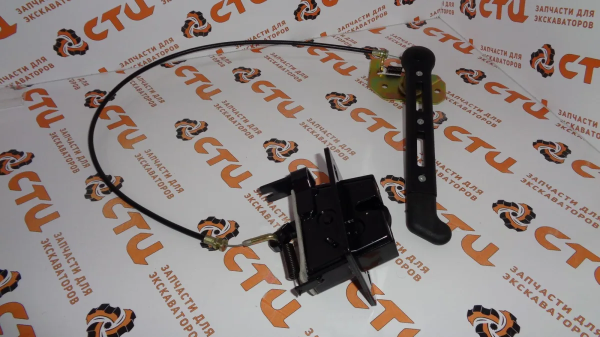 Крепление замка двери (РУЧКА ДВЕРИ ВНУТРЕННЯЯ С ТРОСОМ) LATCH ASSY-BACK 71Q6-02350 экскаватора Hyundai R140W-9S, R180W-9S