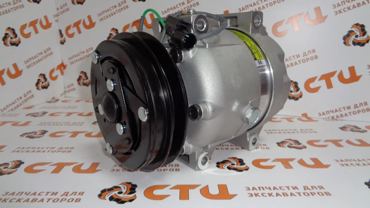 Компрессор кондиционера 11Q6-90040 (АНАЛОГ) экскаватора Hyundai 9-й серии