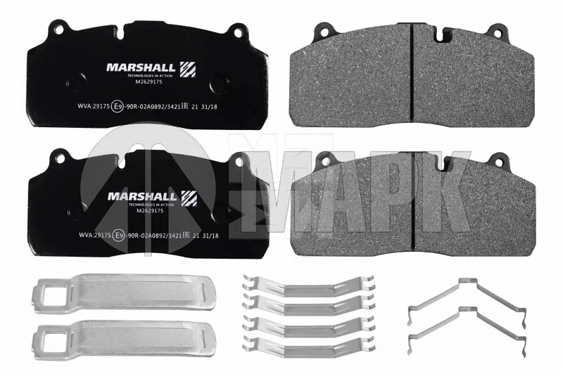 Колодки дисковые 29175/29195 с рем.компл., (210x93.8x30) SAF B9/SMB/HALDEX Modul T/SBS222 (Marshall)