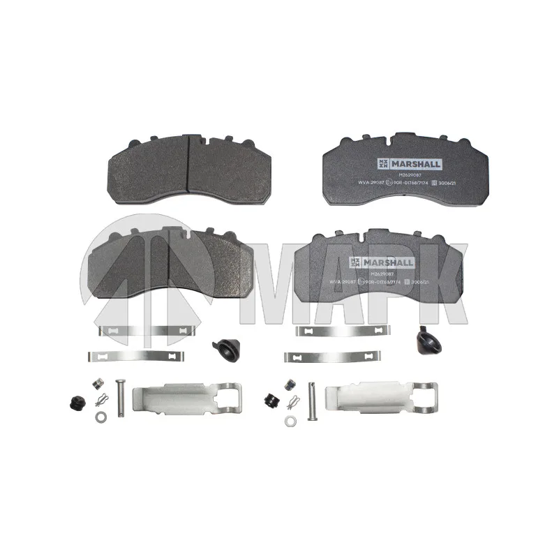 Колодки дисковые 29087/29253/29095 с уст.комлп., а/м КамАЗ 5490/ 54901/ SAF/ BPW (Marshall)