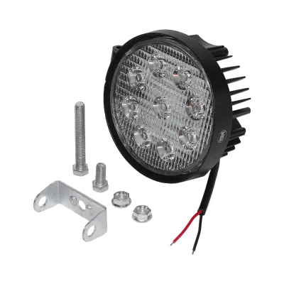 Фара противотуманная OFF-Road (Круглая,9 диодов, направленный свет) 12/24V 27W (115х42х125)