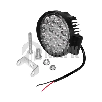 Фара противотуманная OFF-Road (Круглая,14 диодов, рассеиваемый свет) 12/24V 27W (115х55х130)