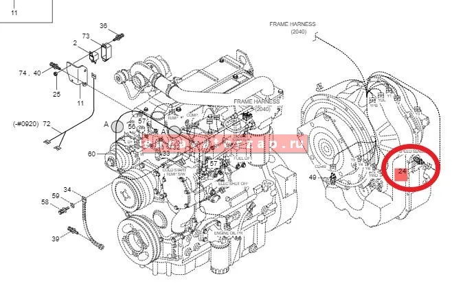Датчик скорости 11U2-00400 КПП экскаватора погрузчика Hyundai H940S