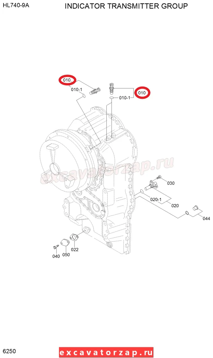 Датчик скорости ZGAQ-00651 КПП фронтального погрузчика Hyundai