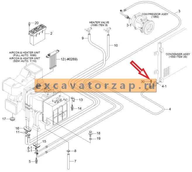 Датчик давления XKAN-01429 кондиционера экскаватора Hyundai HX300