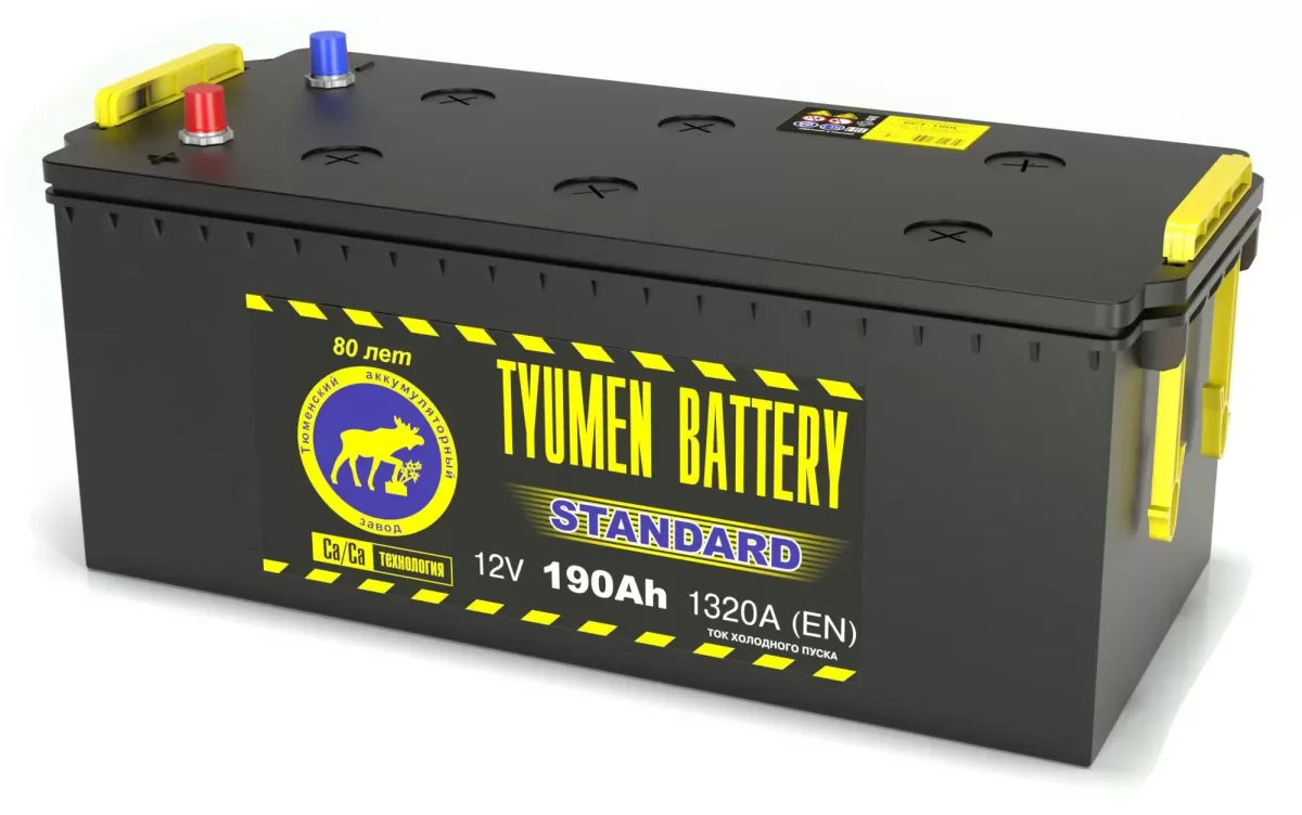 АКБ 6СТ-190 (о.п.) "Tyumen" Battery Standart