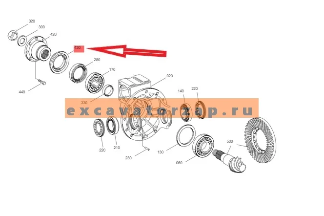 Щиток защитный (экран) ZGAQ-01198 хвостовика моста экскаватора HYUNDAI