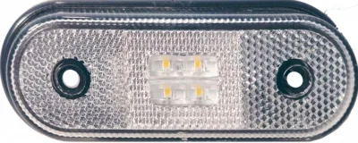 Фонарь габаритный диодный овальный белый 24V с кронштейном