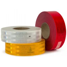 Лента светоотражающая желтая 50м*5см