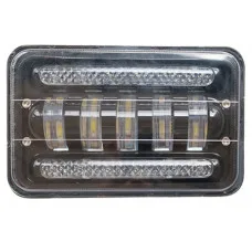 Галогенка 5 диодов с ДХО 50W 12-24V, 170*110мм