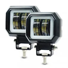 Фара противотуманная LED 20W (квадратная) 70х70мм