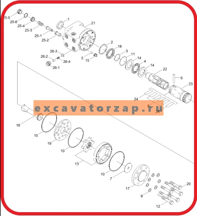 Насос-дозатор 31U6-30030 рулевой колонки экскаватора погрузчика Hyundai H940S