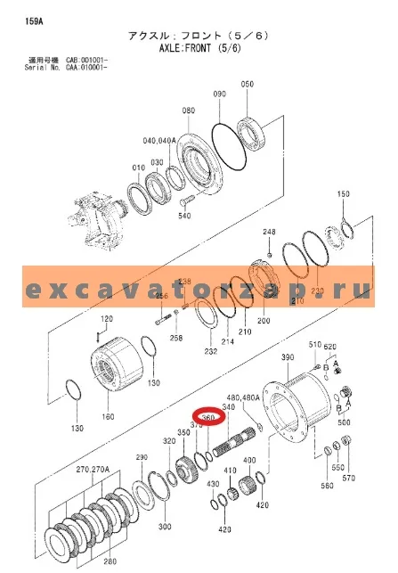 Кольцо стопорное ZGAQ-00582 моста экскаватора HYUNDAI
