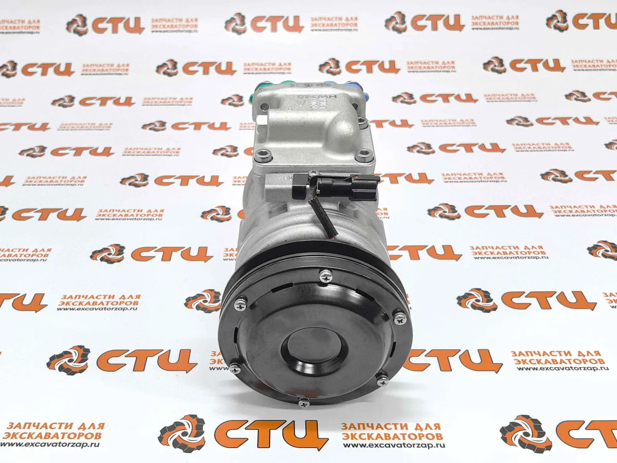 Компрессор кондиционера 11Q6-90091 (аналог, Корея) экскаватора HYUNDAI серии HX, WX