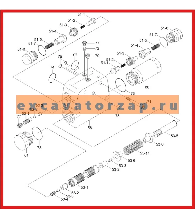 Блок клапанов XJDD-00630 экскаватора HYUNDAI R140W9