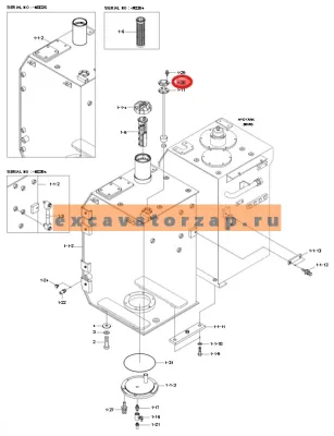 Датчик уровня топлива 2BKB-00400 (поплавок) экскаватора HYUNDAI HW210, HX360, HX380