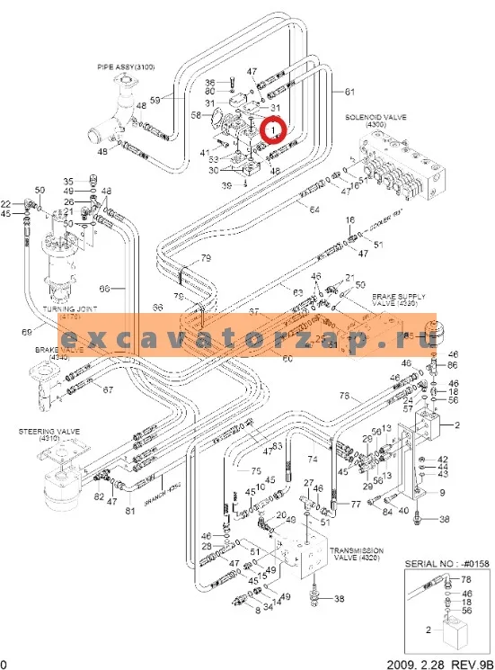 Насос трансмиссии 31N6-30020 экскаватора HYUNDAI R200W7A, R210W-9