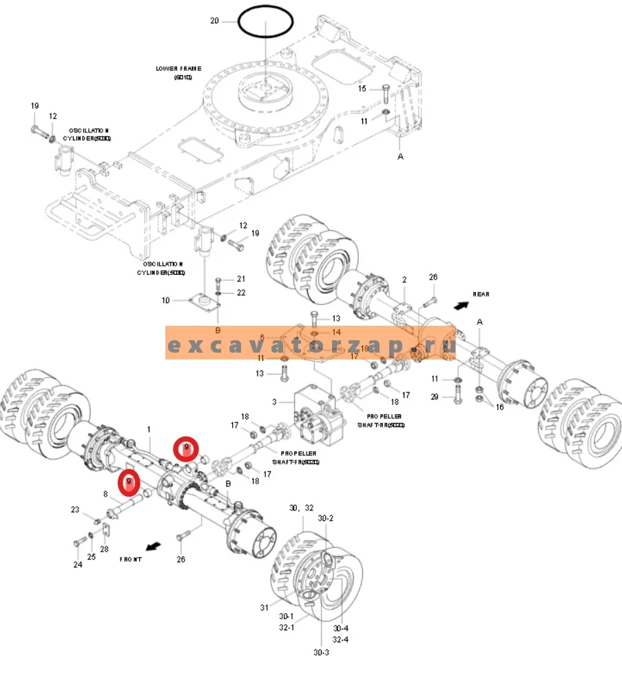 Втулка 81E3-0003 (балансира переднего моста) экскаватора HYUNDAI HW140, R120W, R130W, R130W3, R140W9, R140W9A, R140W9S, R160W9A, R170W3, R170W7, R170W7A, R170W9, R170W9S, R180W9A, R180W9S