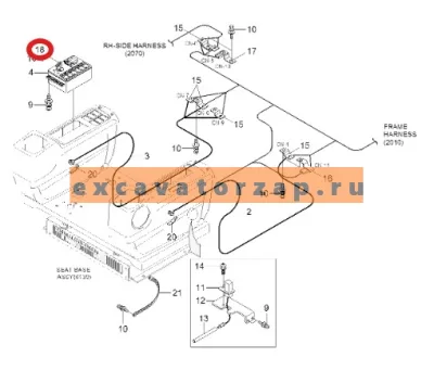 Панель приборов 21N7-40071 (аналог, Китай) экскаватора HYUNDAI R140LC-7A, R160LC7A, R250LC7A, R8007AFS, R800LC7A