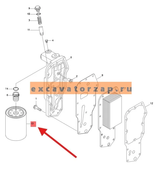 Фильтр масляный 11E1-70120 (оригинал, HYUNDAI) двигателя экскаватора HYUNDAI R170W3, R180LC3, R200NLC3, R200W2, R200W7, R210LC3, R210LC3LL, R210LC7, R210LC9BC, R210NLC7, R250LC7, R260LC9S