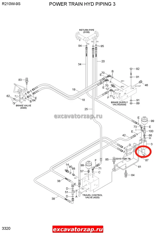Катушка 280151 (блок управления КПП) экскаватора Doosan DX140W, DX160W, DX180W, DX190W, DX210W