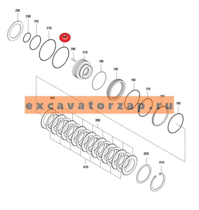 Прокладка КПП К9001580 экскаватора Doosan