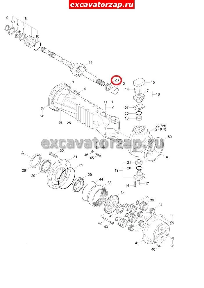 Сальник полуоси ZTAM-00062, 212.06.051.01, 76086062, 6912847, 50-65-18, 50х65х18