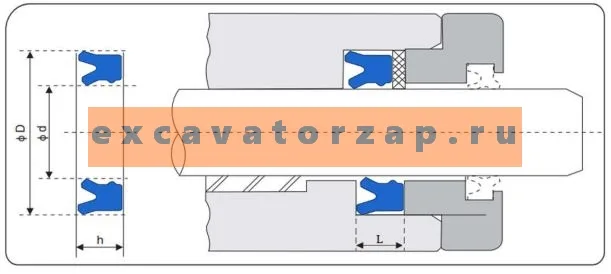 Уплотнение штока (манжета) HALLITE H605 36х44х8,2  36-44-8,2