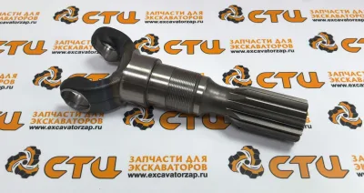 Полуось 84316955 (короткая) переднего моста экскаваторов погрузчиков CASE 570, Fiat-Hitachi, , NEW HOLLAND B95CTC, B110B, B100BLR, B100BTC, B90B, B110BTC, B95B, B95BLR, B95BTC, B110C, B95C, B95CLR