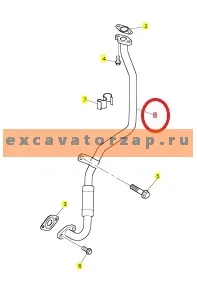 Трубка масляная 3584A111 двигателя Perkins