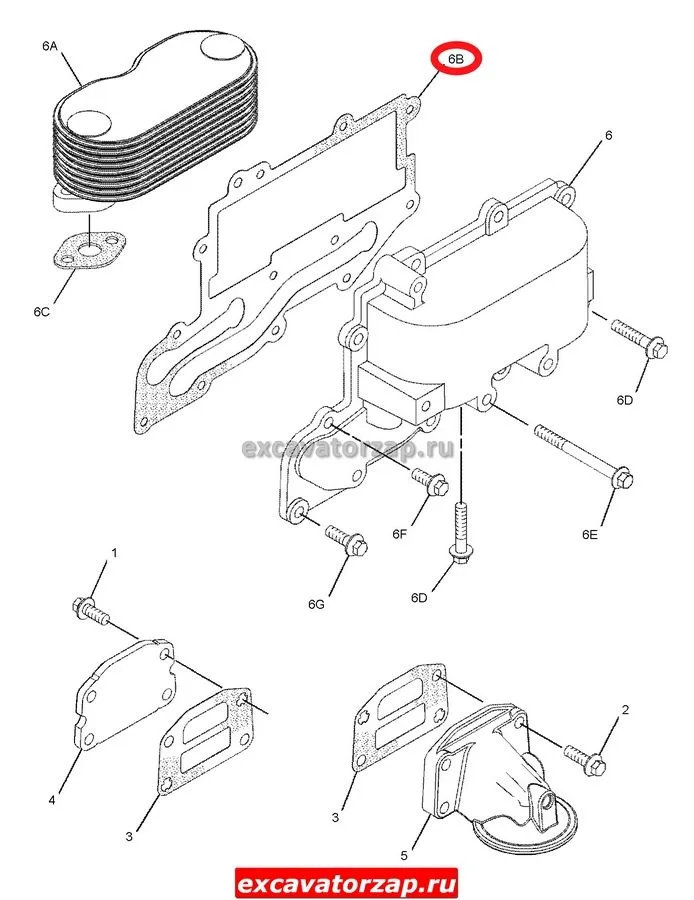 Прокладка маслоохладителя FG Wilson 10000-00275, 3685A033, 3685A024 двигателя Perkins