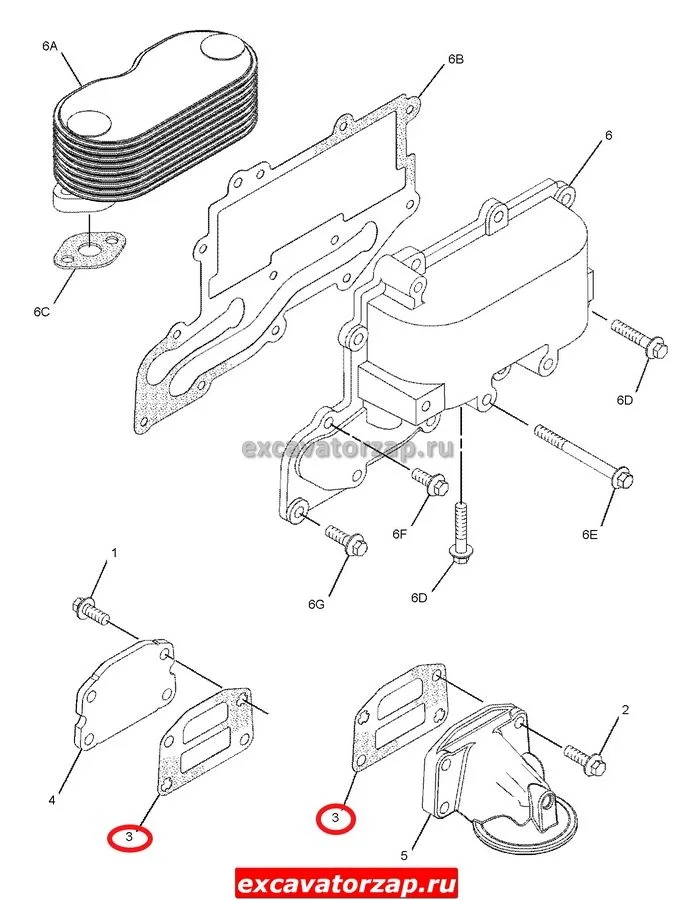 Прокладка кронштейна масляного фильтра FG Wilson  3688A039, 915-792