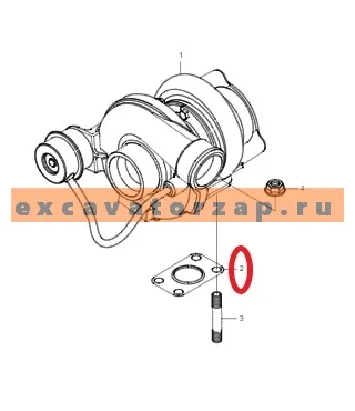 Прокладка турбокомпрессора 3688A029 двигателя Perkins