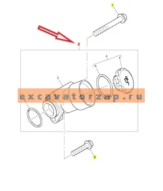 Горловина маслозаливная 4134C072 двигателя PERKINS