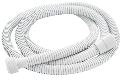 GFmark (3775), шланг душевой 1/2" 1,5 м белого цвета, металлический рифленный