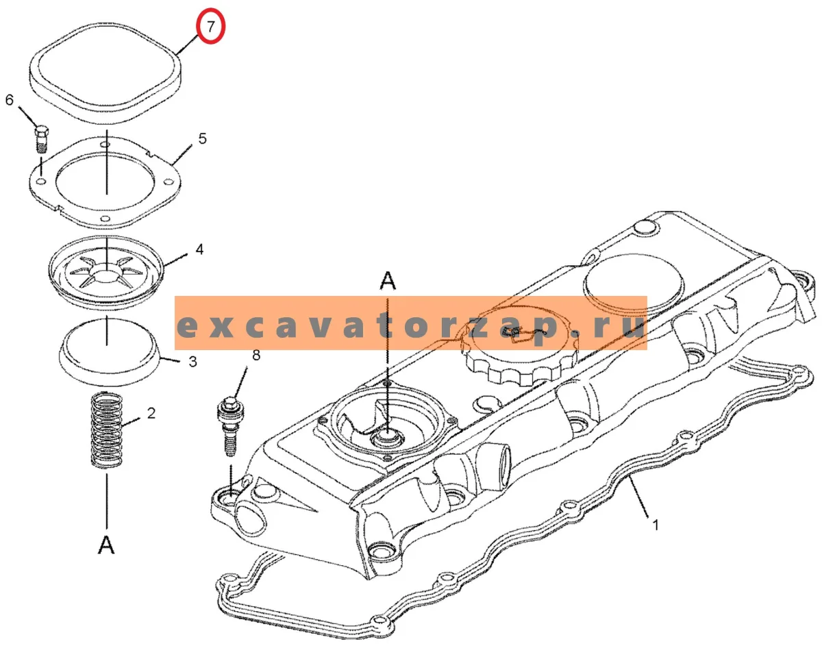 Крышка сапуна 3788A003 двигателя PERKINS