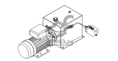 Станция насосная гидравлическая TDDL-00-1015-AS225-0300-002: 22MPa. 220V 3 KW. 2850RPM 2,5cc/r 15L Tank steel square horizontal. SV-08-2NCP-M-AC220V. Port G3/8 With 2 button remote cable