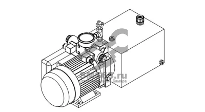 Станция насосная гидравлическая TDDL-00-2002-AS225-0075-002: 14MPa. 220V 0,75KW. 1450RPM. 2,1cc/r 8L Tank. steel square horizontal. DSG-02-3C6-AC220V. Port G3/8 With Pressure gauge